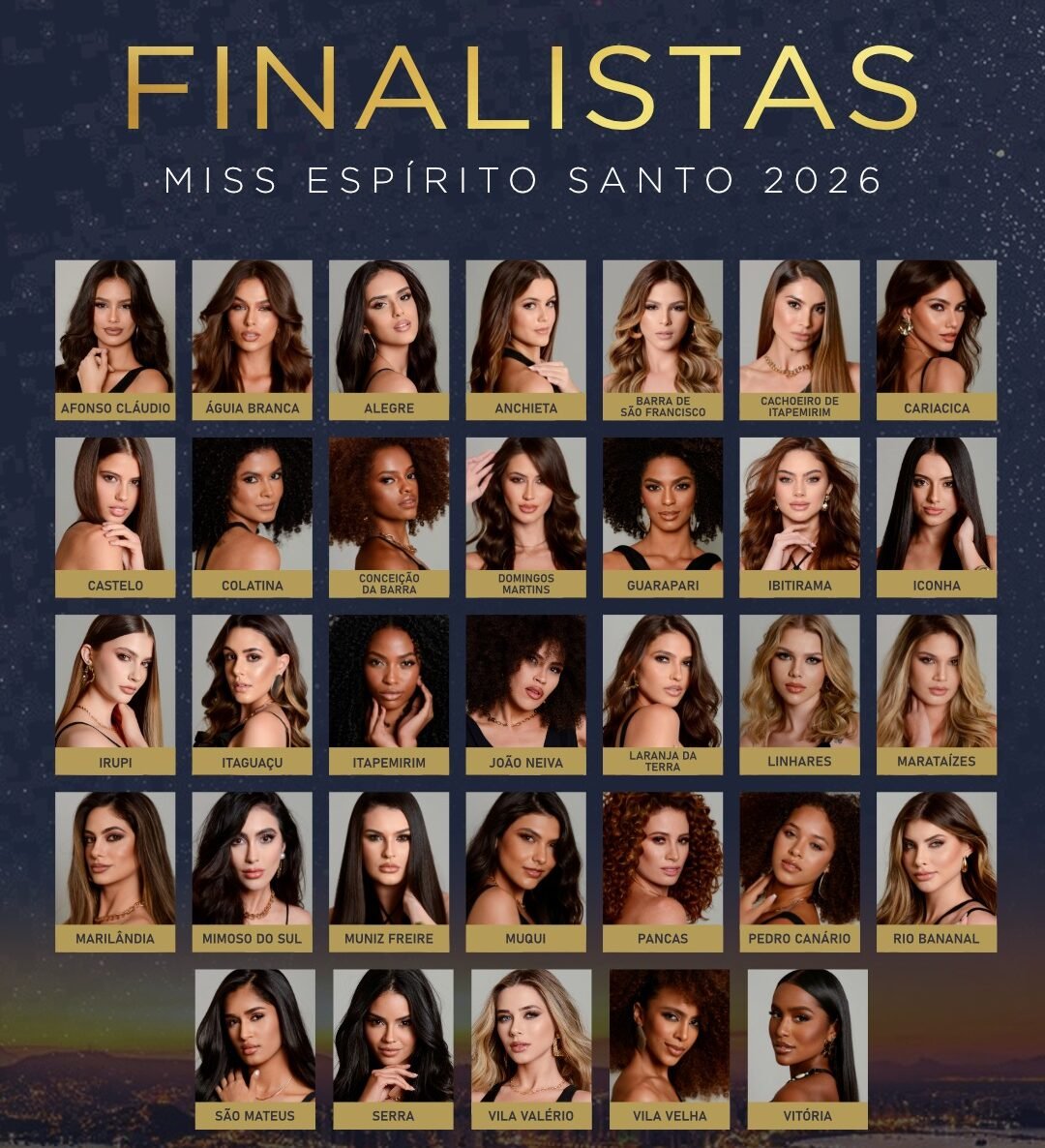 Finalistas do Miss Universo Espírito Santo 2026